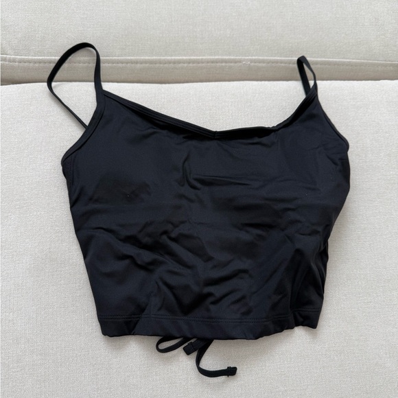 gilly hicks active energize lace-up tank in black - Picture 1 of 5